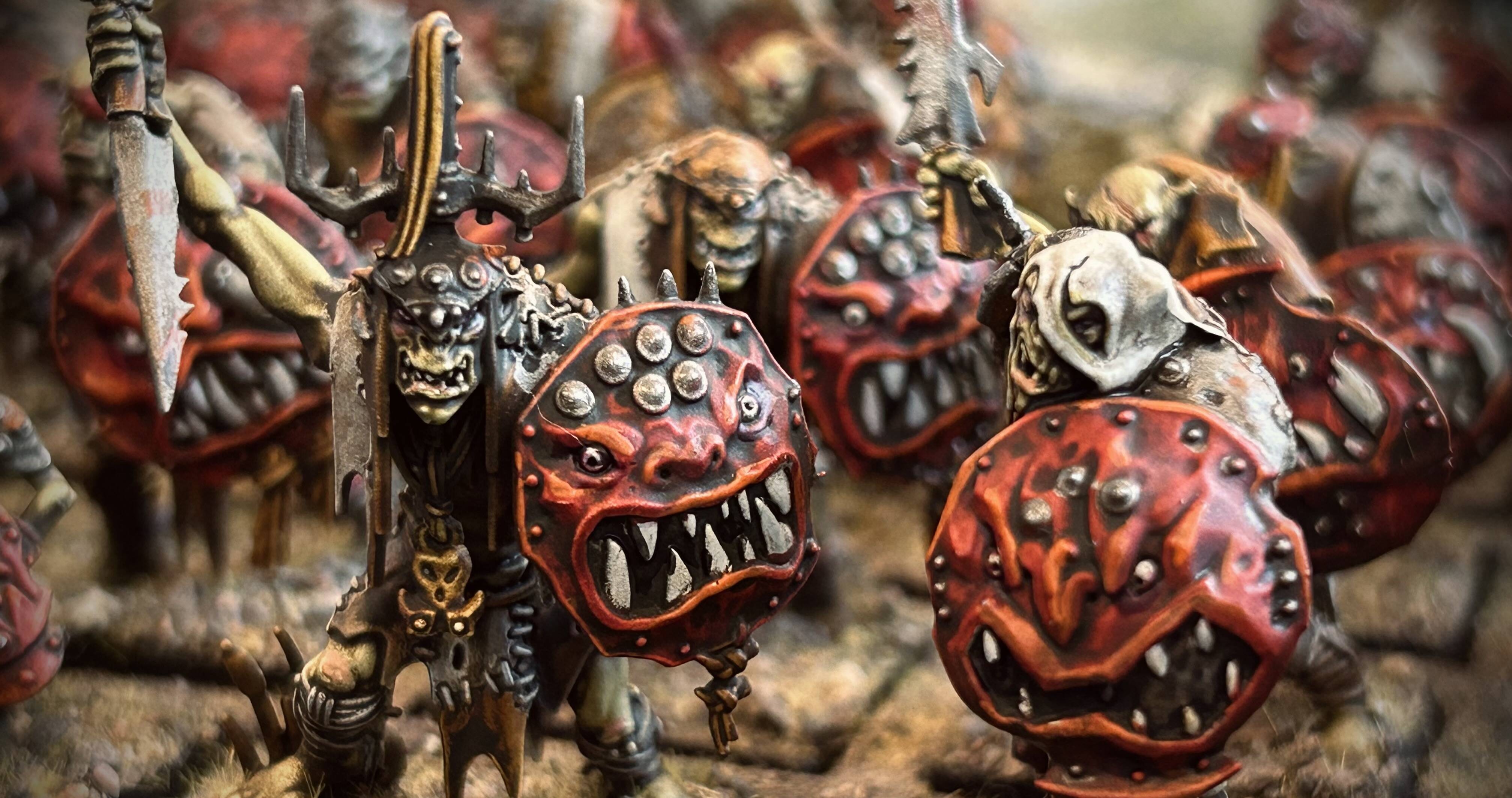 État-major Orques Sauvages Warhammer – Vieux Métal OOP – Figurines Collection – Occasion